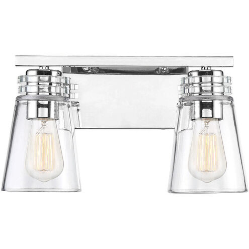 Brannon 2 Light 14.25 inch Polished Nickel Vanity Light Wall Light