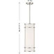 Porter 1 Light 8 inch Satin Nickel Mini-Pendant Ceiling Light