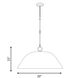 Alta 1 Light 30 inch White Bisque and Brass Pendant Ceiling Light