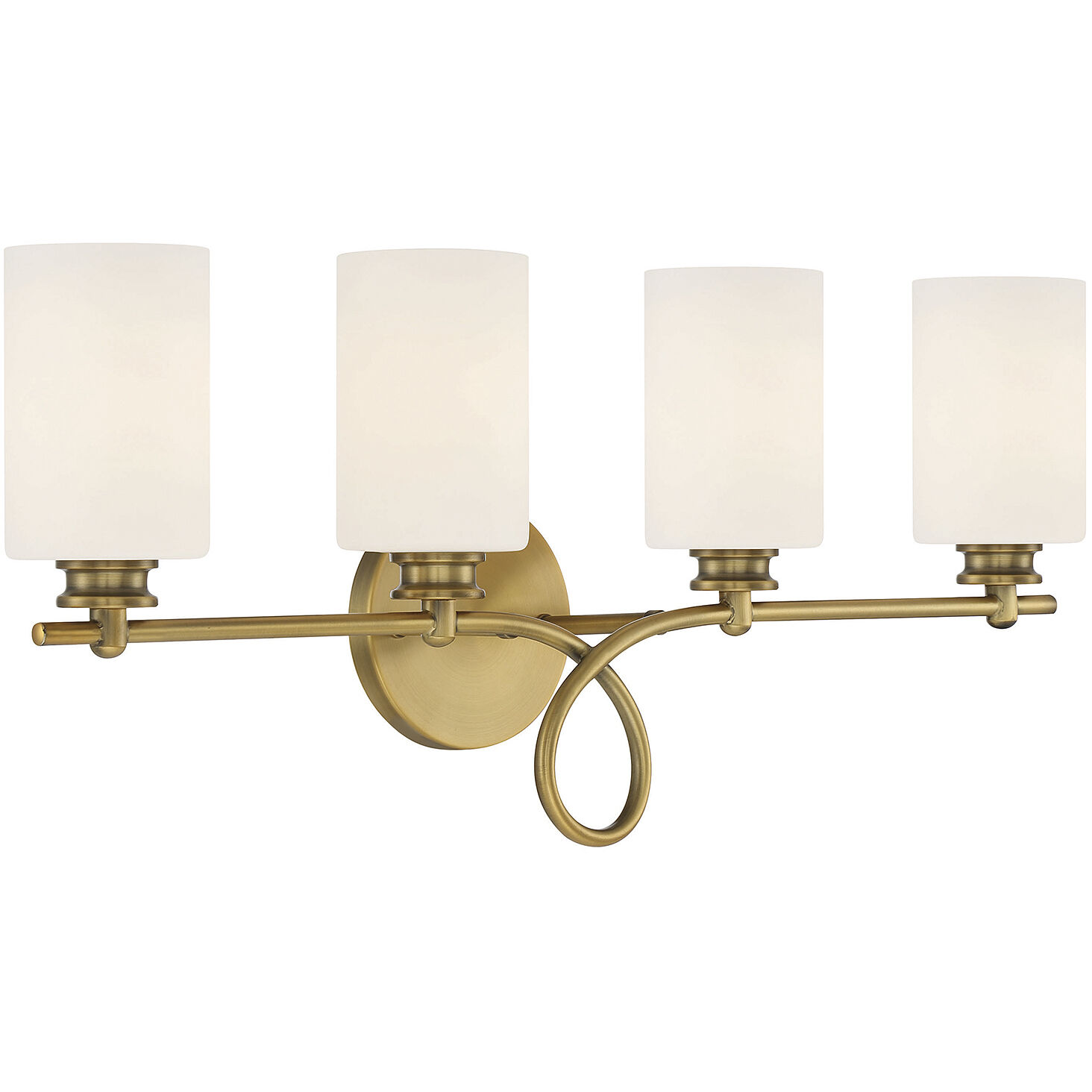 Woodbury 4 Light 28 inch Warm Brass Bathroom Vanity Light Wall Light