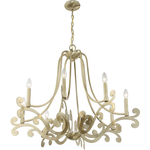 Lombard 8 Light 34 inch Noble Brass Chandelier Ceiling Light