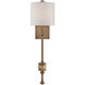 Devon 1 Light 7.5 inch Warm Brass Wall Sconce Wall Light, Essentials