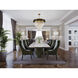Marquise 9 Light 30 inch Black with Warm Brass Accents Chandelier Ceiling Light