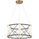 Aries LED 26 inch Matte Black with Burnished Brass Accents Pendant Ceiling Light