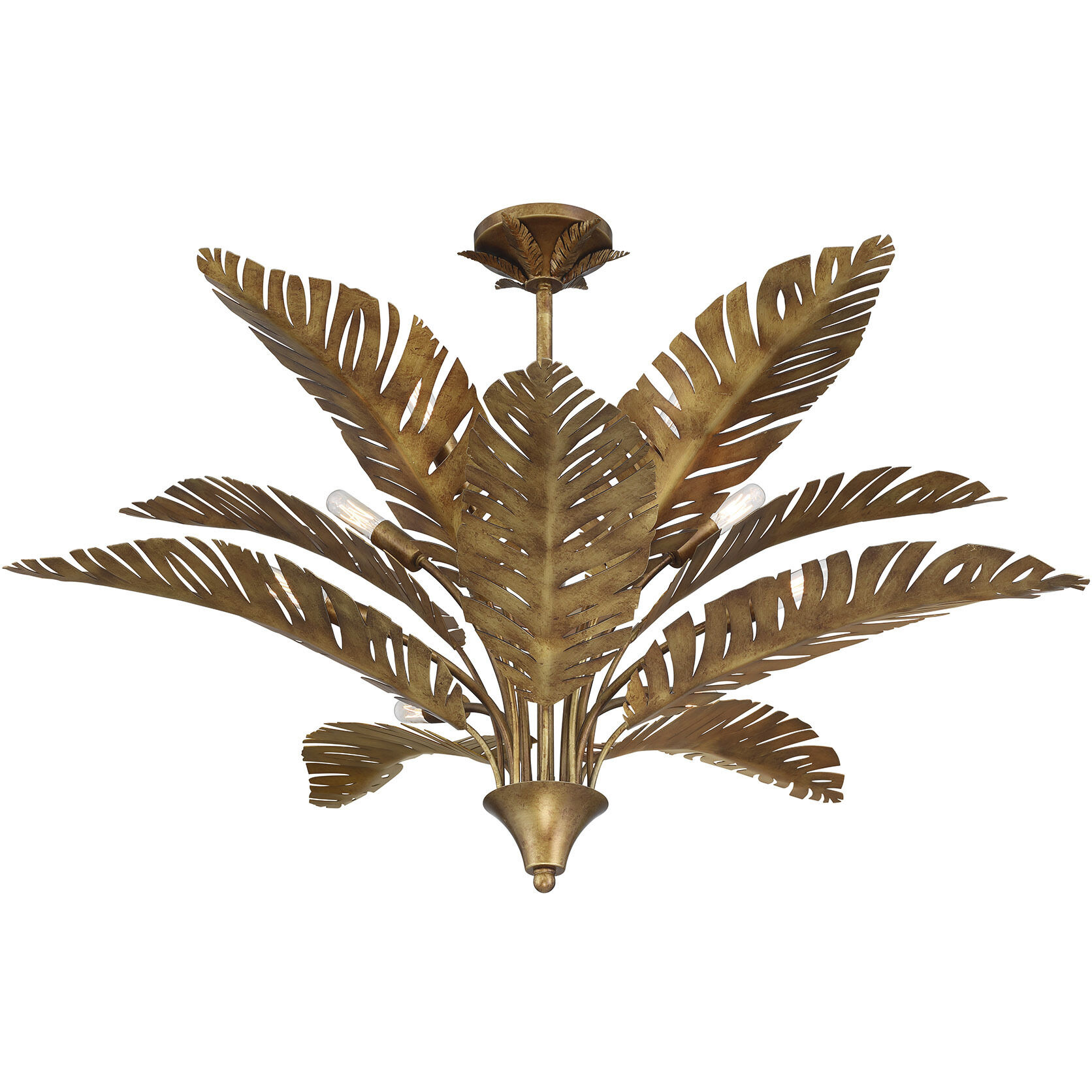 Palmera 10 Light 38 inch Gold Vein Chandelier Ceiling Light