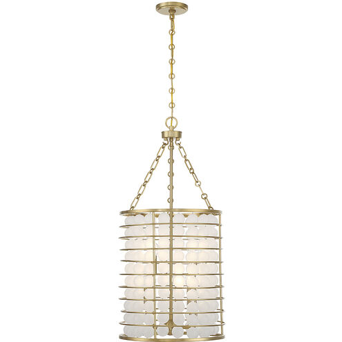 Byron 6 Light 16 inch Warm Brass Pendant Ceiling Light