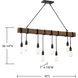 Burgess 8 Light 42 inch Durango Linear Chandelier Ceiling Light
