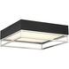 Creswell LED 14 inch Satin Nickel Flush Mount Ceiling Light, Square