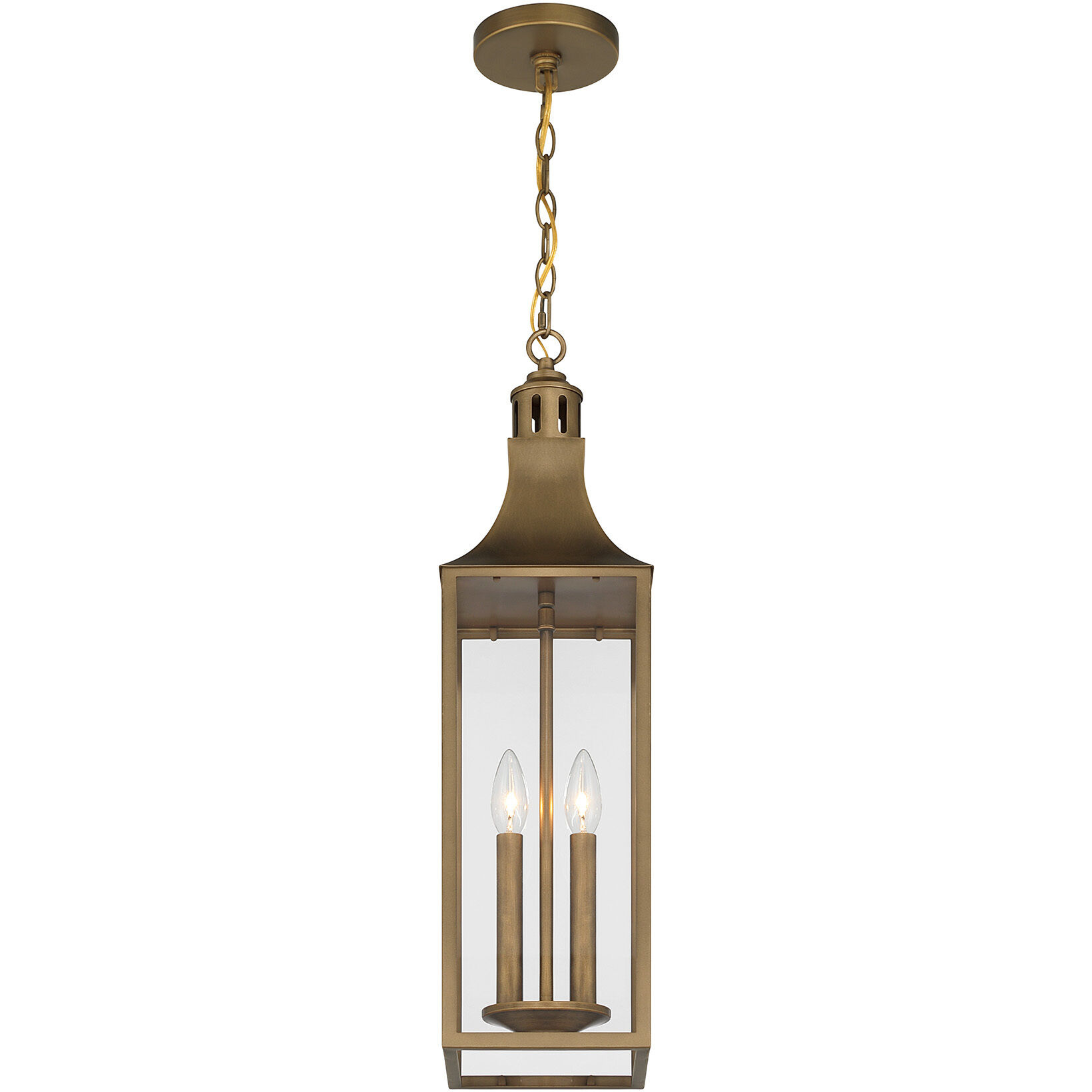 Lancaster 2 Light 7 inch Atlas Bronze Outdoor Hanging Lantern