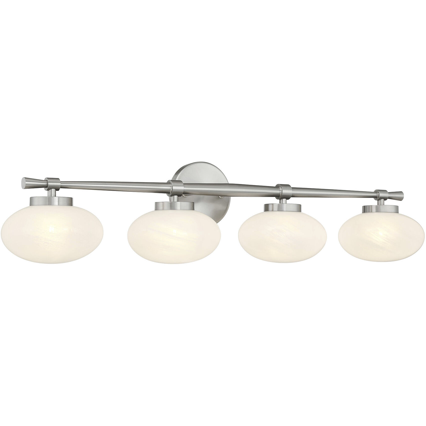 Barrow 4 Light 33.75 inch Satin Nickel Bathroom Vanity Light Wall Light