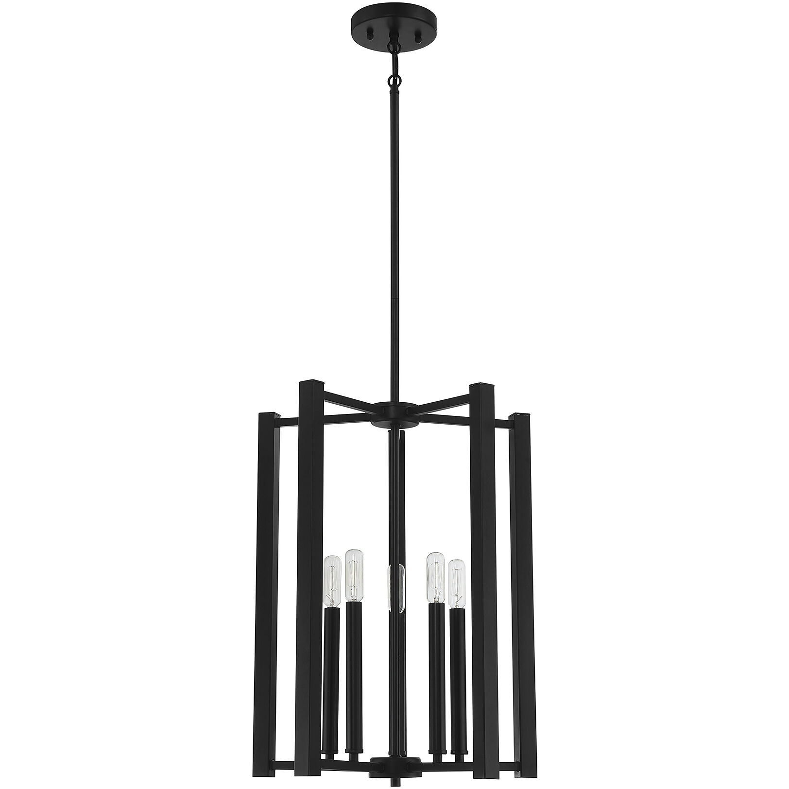 Benson 5 Light 15.5 inch Matte Black Pendant Ceiling Light, Essentials
