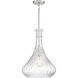 Bristo 1 Light 14 inch Satin Nickel Pendant Ceiling Light, Essentials