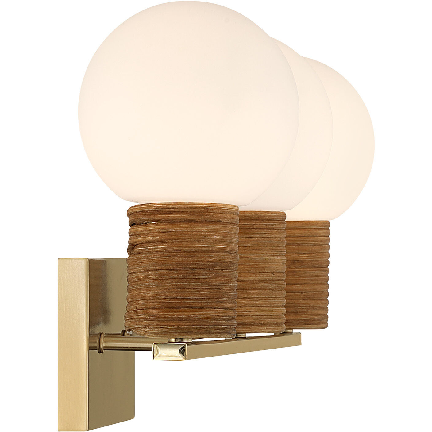 Jarrell 3 Light 24 inch Warm Brass Bathroom Vanity Light Wall Light