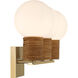 Jarrell 3 Light 24 inch Warm Brass Bathroom Vanity Light Wall Light