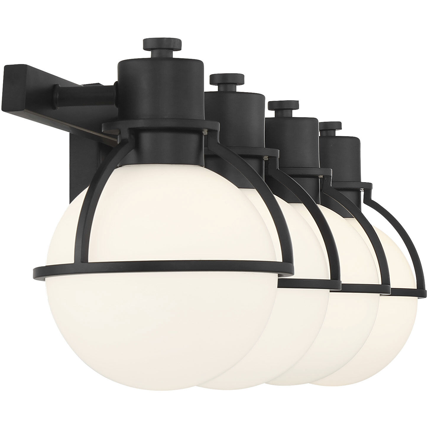 Pierce 4 Light 32 inch Matte Black Bathroom Vanity Light Wall Light