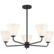 Blair 5 Light 30 inch Matte Black Chandelier Ceiling Light
