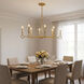 Noah 8 Light 40 inch Gold Armory Chandelier Ceiling Light