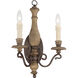 Mallory 2 Light 12.75 inch Fossil Stone Sconce Wall Light