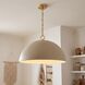 Alta 1 Light 30 inch Concrete and Brass Pendant Ceiling Light