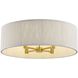 Maynard 4 Light 22 inch Warm Brass Flush Mount Ceiling Light
