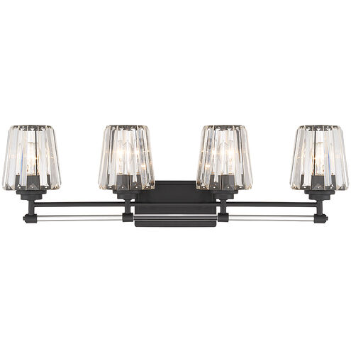 Garnet 4 Light 32 inch Black Bathroom Vanity Light Wall Light