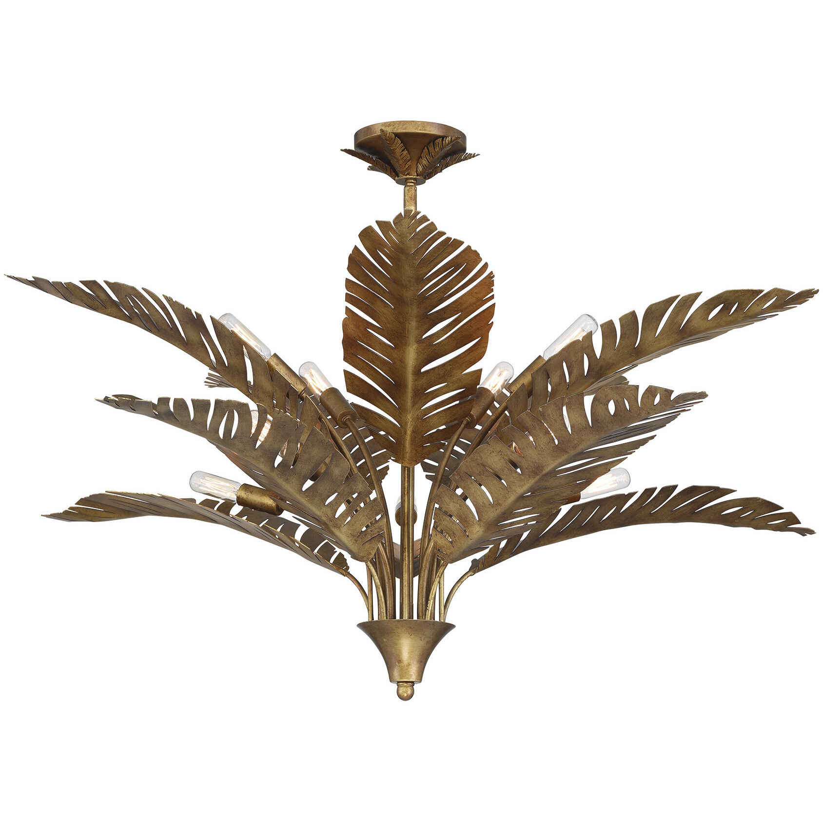 Palmera 10 Light 38 inch Gold Vein Chandelier Ceiling Light