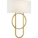 Tempe 2 Light 12 inch Warm Brass Sconce Wall Light