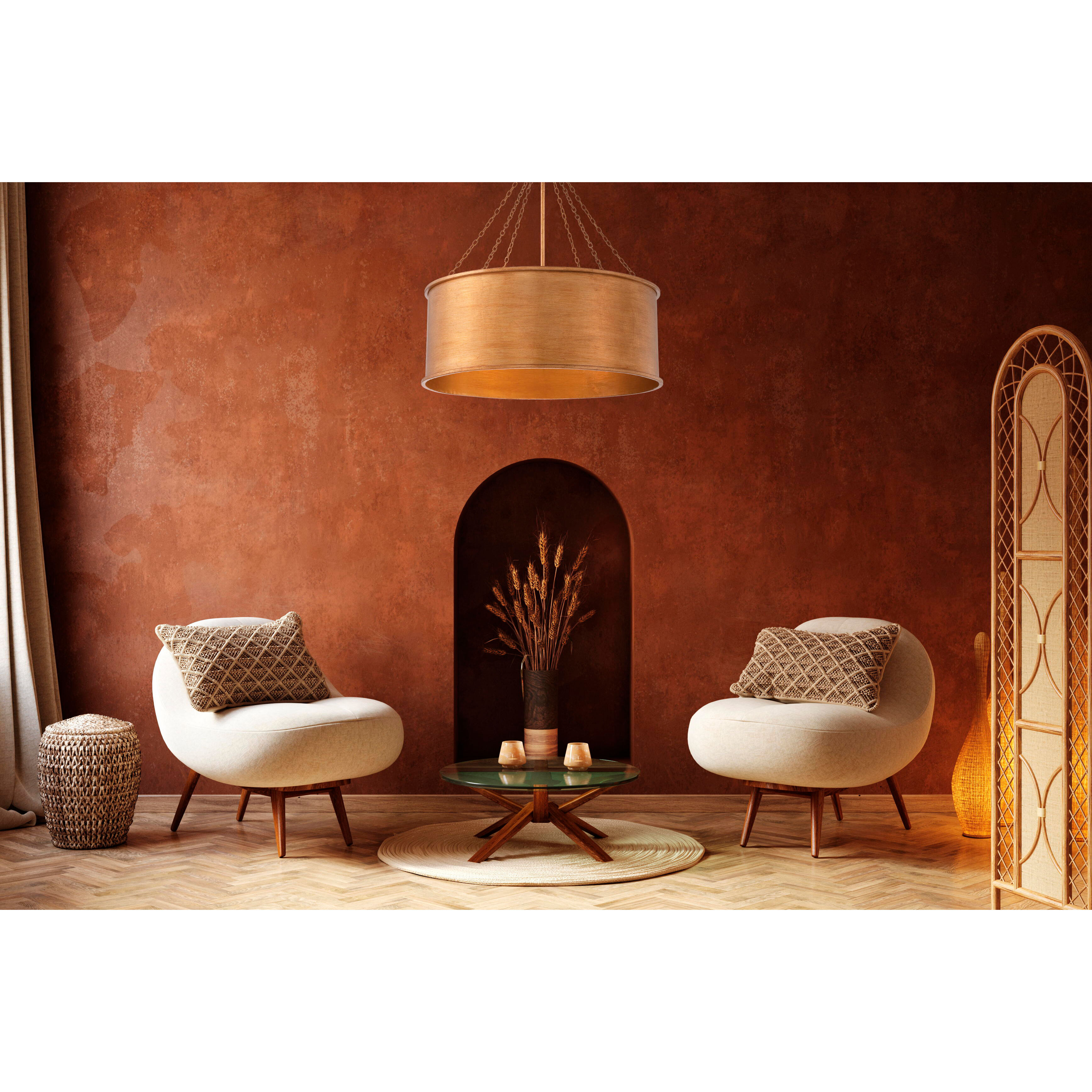 Rochester 6 Light 25 inch Gold Patina Pendant Ceiling Light