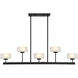 Falster LED 42 inch Matte Black Linear Chandelier Ceiling Light
