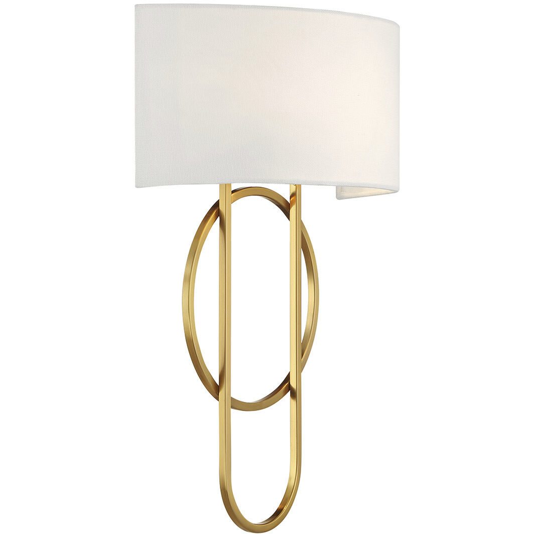 Tempe 2 Light 12 inch Warm Brass Sconce Wall Light