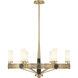 Farrell 6 Light 32 inch Warm Brass Chandelier Ceiling Light
