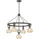 Sheriden 5 Light 30 inch Mediterranean Bronze Chandelier Ceiling Light