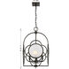 Damen 4 Light 17 inch Mediterranean Bronze Pendant Ceiling Light