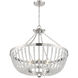 Bergamo 6 Light 26 inch Antique Nickel Pendant Ceiling Light