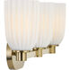 Baldwin 3 Light 23 inch Noble Brass Bathroom Vanity Light Wall Light, Essentials