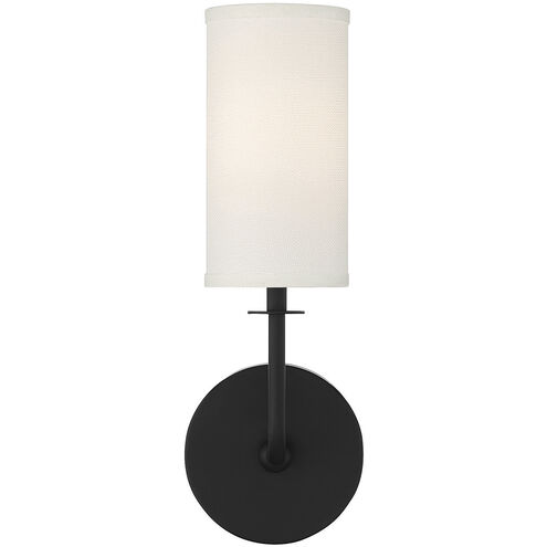 Powell 1 Light 5 inch Matte Black Wall Sconce Wall Light, Essentials