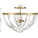 Jennings 4 Light 24 inch Warm Brass Semi-Flush Ceiling Light