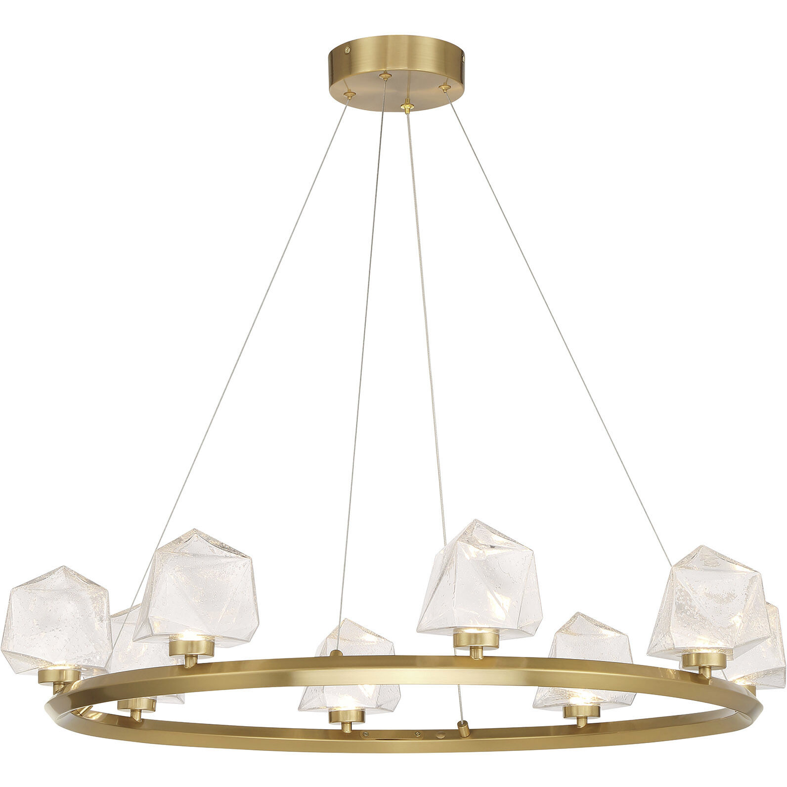 Castello LED 33.63 inch Warm Brass Chandelier Ceiling Light