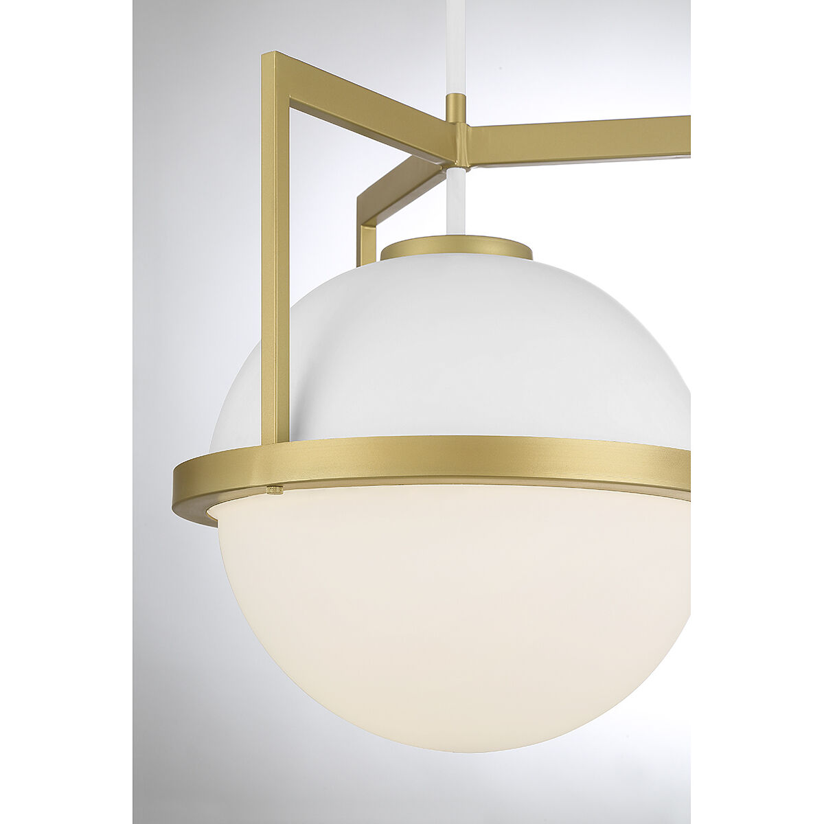 Carlysle 1 Light 15 inch White with Warm Brass Accents Pendant Ceiling Light in White/Warm Brass