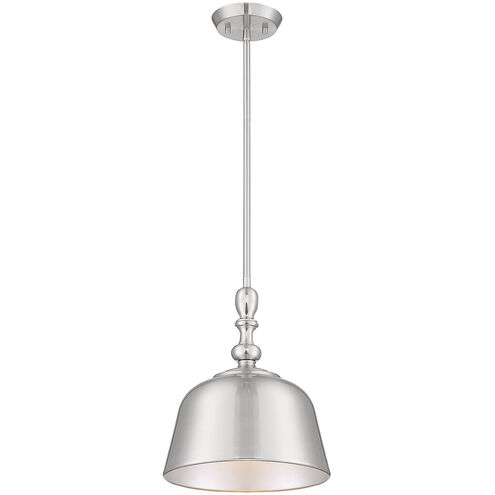 Berg 1 Light 12 inch Satin Nickel Pendant Ceiling Light, Essentials