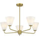 Blair 5 Light 30 inch Warm Brass Chandelier Ceiling Light