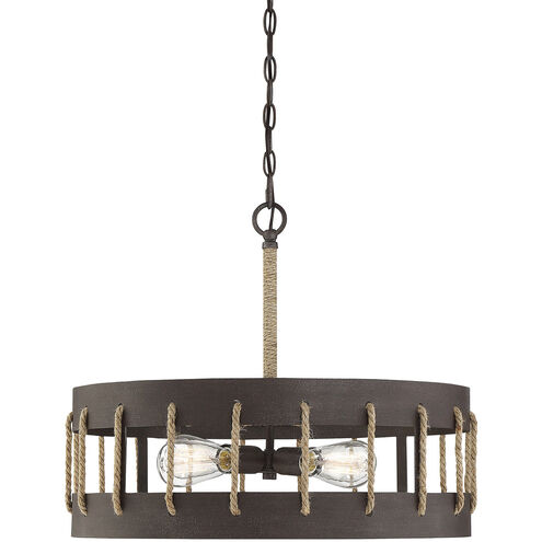 Leland 4 Light 23 inch Artisan Rust Pendant Ceiling Light
