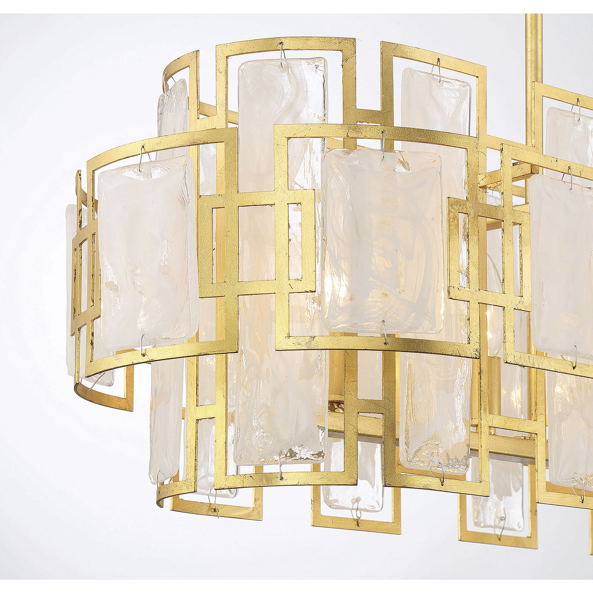 Portia 6 Light 42 inch True Gold Linear Chandelier Ceiling Light