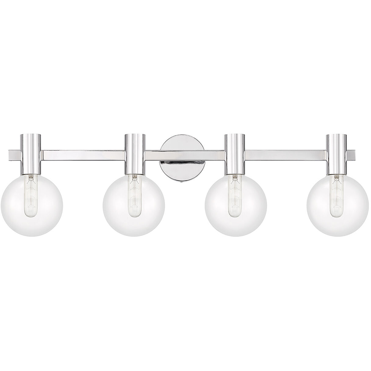 Wright 4 Light 34 inch Polished Chrome Bathroom Vanity Light Wall Light