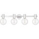 Wright 4 Light 34 inch Polished Chrome Bathroom Vanity Light Wall Light