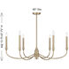 Coventry 6 Light 40 inch Noble Brass Chandelier Ceiling Light, Essentials