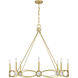 Minette 8 Light 37 inch Spun Gold Chandelier Ceiling Light