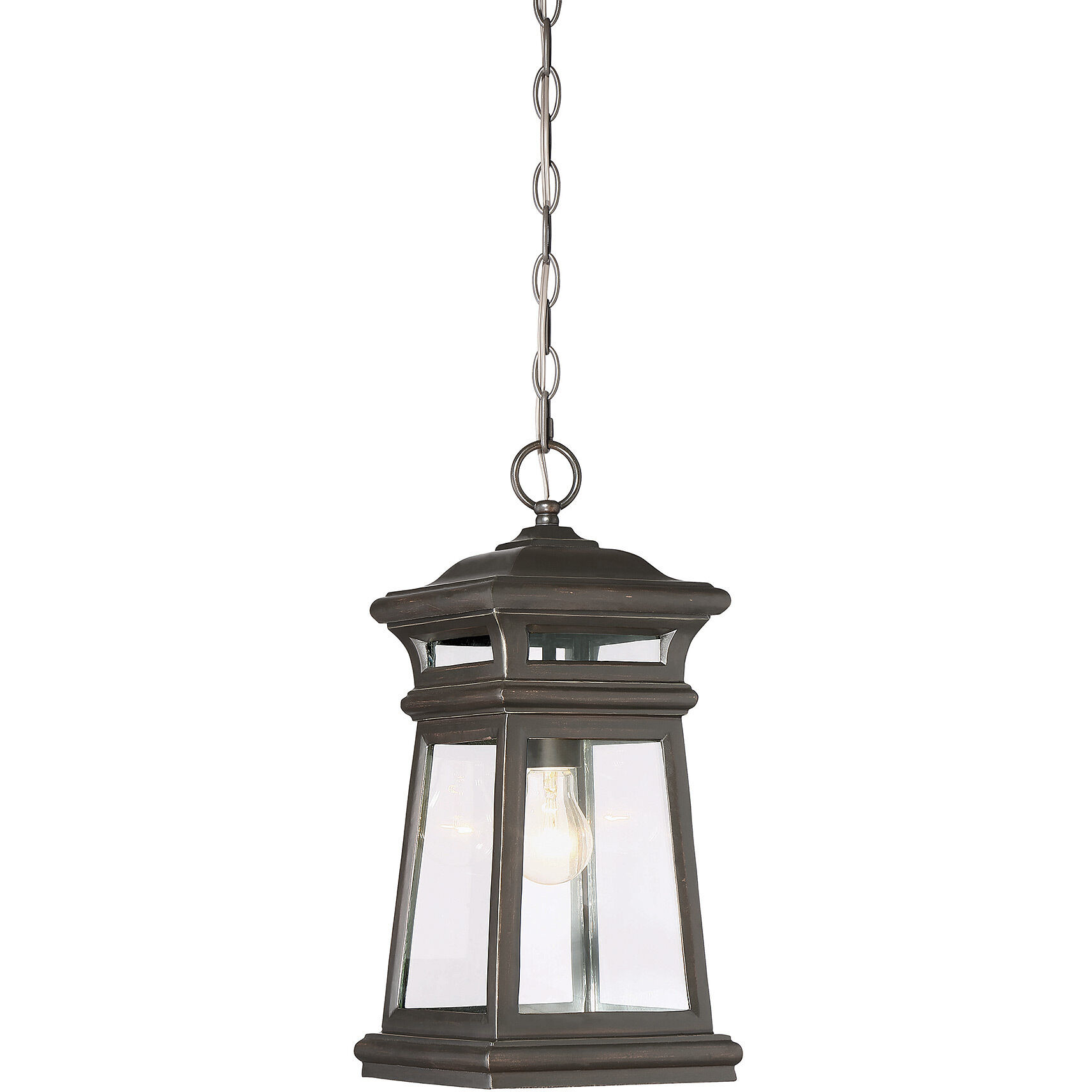 Taylor 1 Light 8 inch English Bronze with Gold Outdoor Hanging Lantern