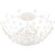 Birch 3 Light 20 inch Bisque White Semi-Flush Ceiling Light