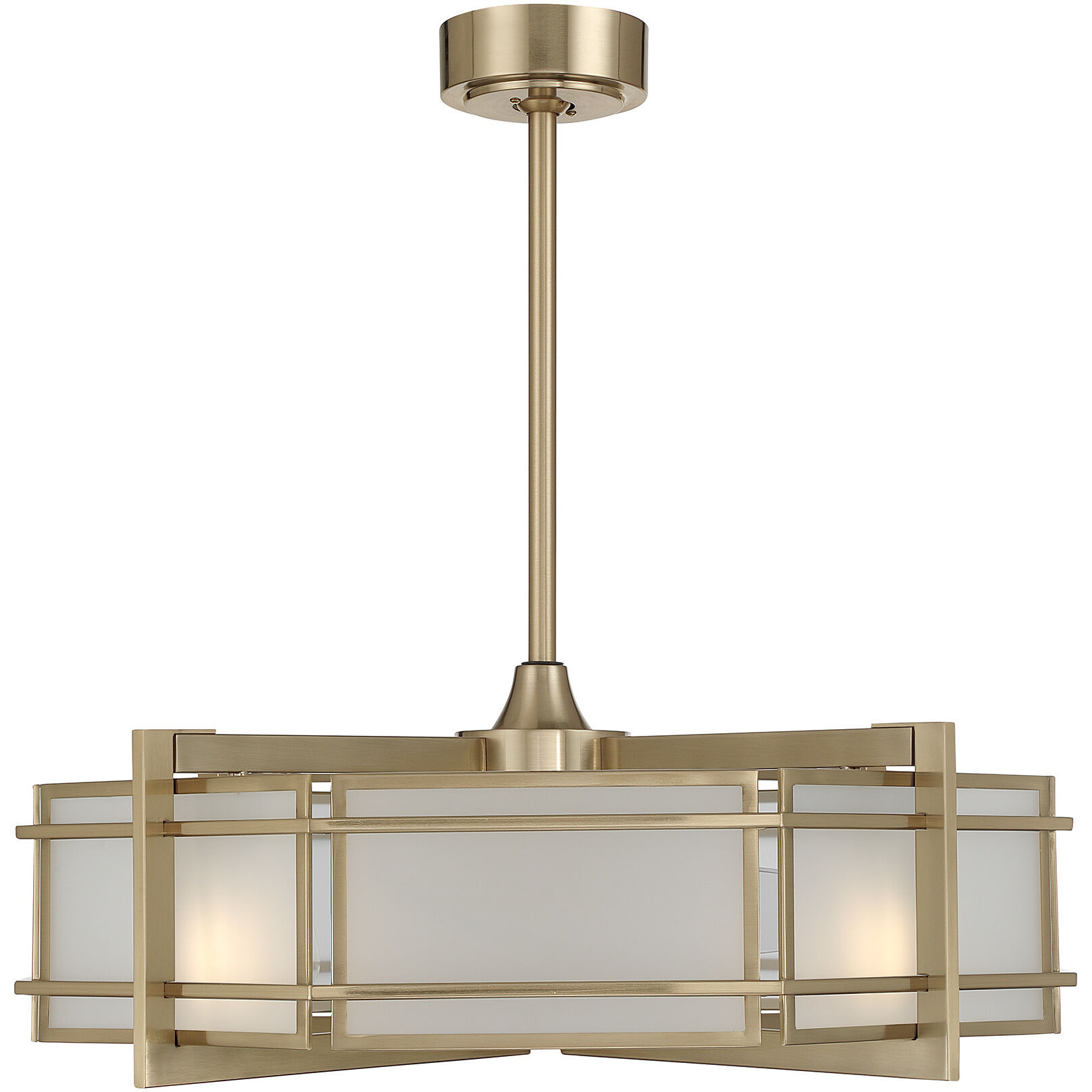 Canterbury 18 inch Noble Brass with Clear Blades Fan D'Lier